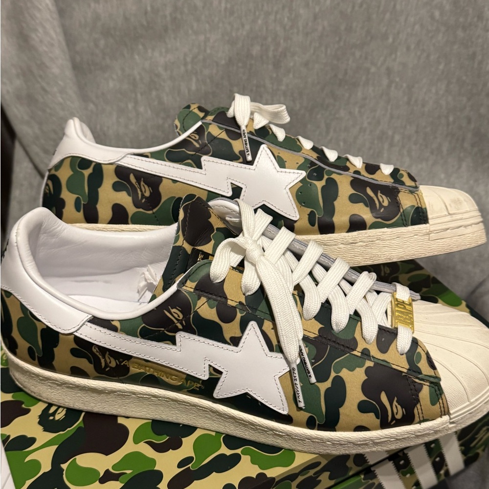 Adidas x A Bathing Ape Superstar 80s- Camouflage Superstar Box